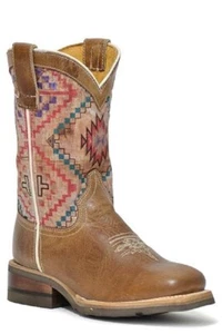 Roper Big Kids Youth Girls' 'MARGO' WESTERN COWBOY BOOTS w/ Design Size 4 5 6 7 - Picture 1 of 1