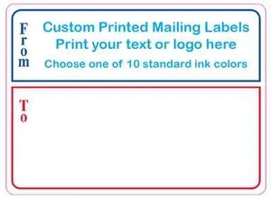 Continuous Shipping Labels 1,000 Custom Printed 4" x 3" Business Stickers pinfed - Picture 1 of 4