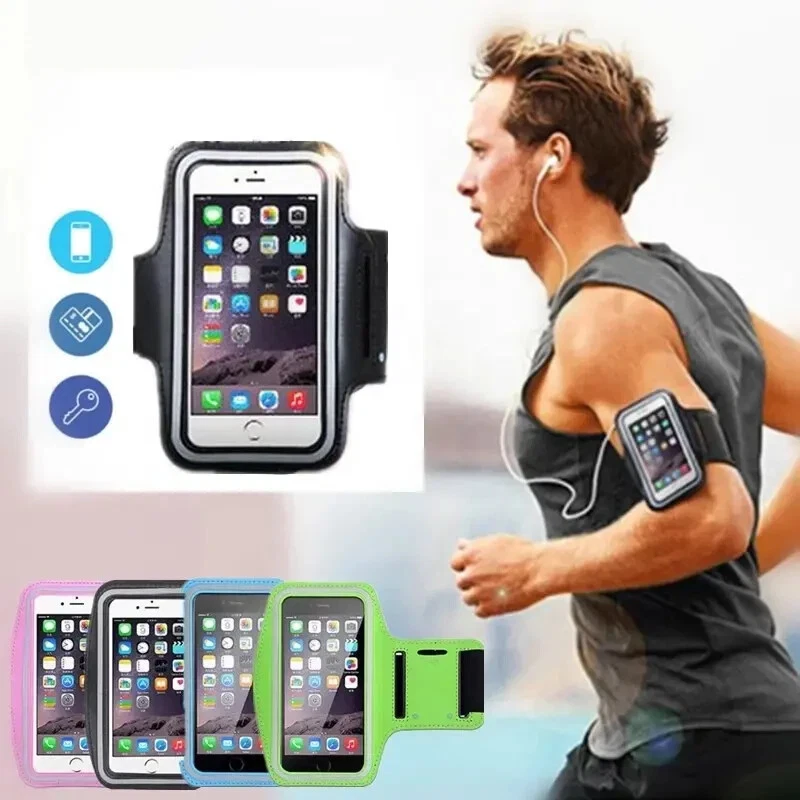Sports Armband Case Gym Running Jogging Cell Phone Holder Pouch Arm Band Key Bag - Image 1 of 4