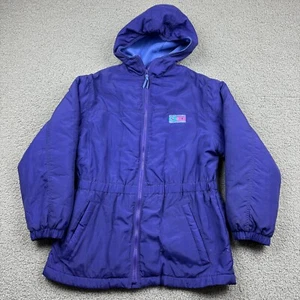 Vintage Rothschild Jacket Youth 16 Purple Coat Winter Ski Snow Hooded Rain Zip - Picture 1 of 12