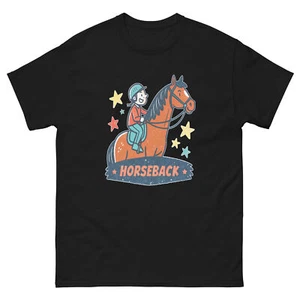 Horseback Transportation Vehicle Illustration T-Shirt - Picture 1 of 13