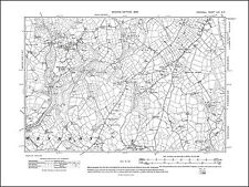 Porkellis, Carnebone, Seworgan 1909 - old map Cornwall 70SE repro