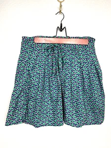 Gap Size 2 Navy Blue, Green & Pink Floral Short A-Line Skirt Cottagecore Lined - Picture 1 of 10