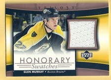 GLEN MURRAY 2005-06 UPPER DECK TRILOGY HONORARY SWATCHES JERSEY BOSTON BRUINS