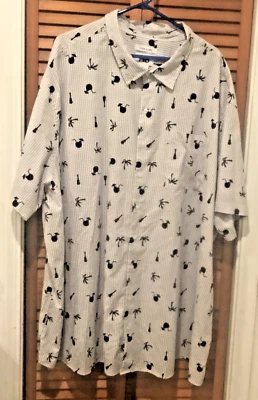 Camisa HB Harbor Bay Para Hombres 5XL Gris Geométrica con Gráficos Azules Camisa Abotonada Foto 1 de 4