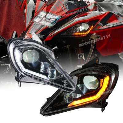 For 2006-2024 YAMAHA YFZ 450 450R RAPTOR 700 700R LED Front Headlights Headlamp - Image 1 of 4