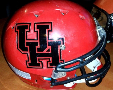 HOUSTON COUGARS NCAA COLLEGE Black Decals Red Schutt DNA Helmet Cover
