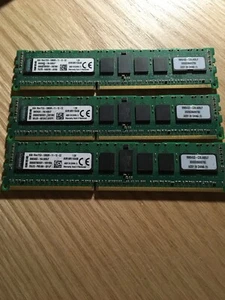 Lot Of 3 (3x8G) KINGSTON KVR16R11S4/8I 8GB 1Rx4 PC3-12800R DDR3 1600 - Picture 1 of 7