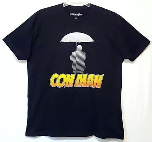 Con Man Tee Alan Tudyk Comedy Series Black Short Slv Crew Neck Graphic Print XL - Picture 1 of 6