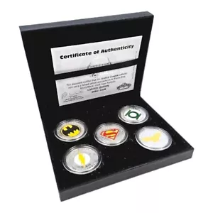 WB Movie World Justice League Collector Coins Set Limited Edition 0654 / 1000 - Picture 1 of 6