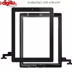 Per iPad 2 Touch Screen Vetro Digitalizzatore Ricambio Con Pulsante Home OEM Nero - Foto 1 di 5
