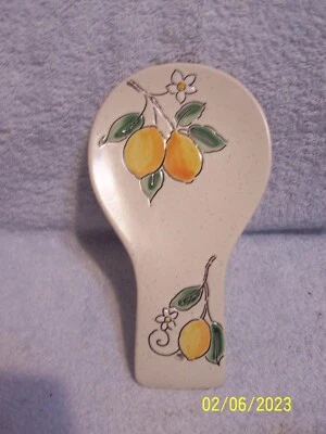 Lemon Ceramic Spoon Rest 4.5" X 8.5" New No Tag Or Box - Image 1 of 2