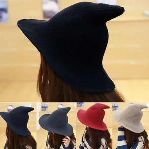 Halloween Witch Hat Made From High Quality Felt Wool Party Cosplay Witch Hat - Picture 1 of 17