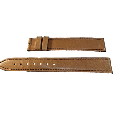NEW NOS Genuine Cartier Ladies Tan Leather  2pc Strap 14mm - Image 1 of 4