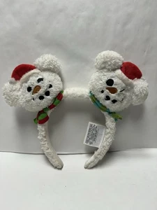 Disney Parks 2024 Mickey Mouse Schneemann Ohren Stirnband Weihnachten - EUC - Bild 1 von 2