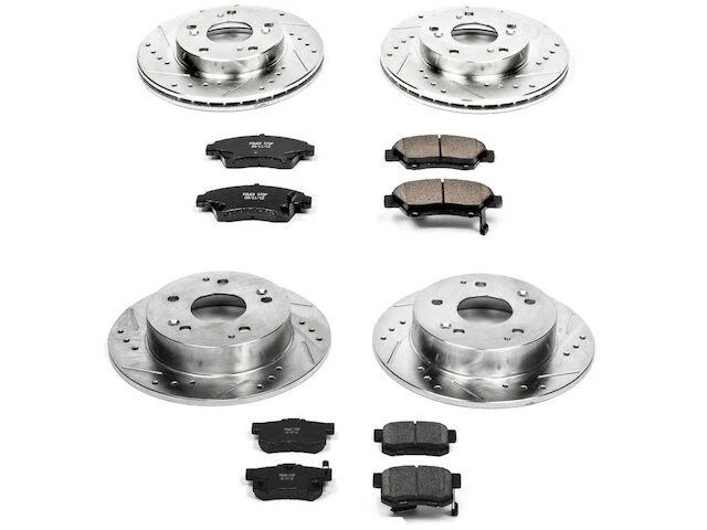 Front and Rear Brake Pad and Rotor Kit For 2002-2006 Acura RSX 2003 2004 XD613XC - Image 1 of 1