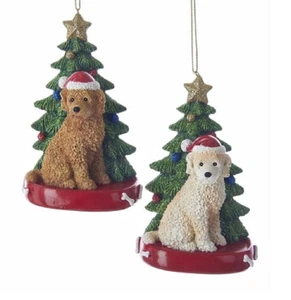 Labradoodle Christmas Tree Ornament Blonde - Picture 1 of 1