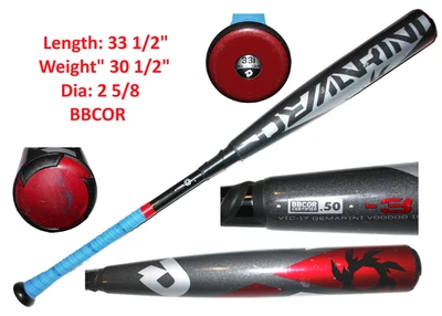 Bate de béisbol DeMarini Voodoo Insane 33,5"/30,5 oz, 2 5/8" BBCOR HYBRID 2 piezas Foto 1 de 4
