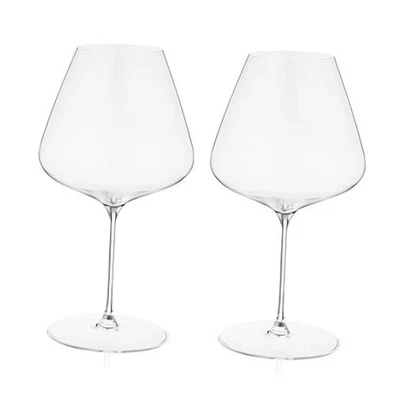  Vasos Borgoña Definición Vidrio, Hechos en Europa Tallo Largo Definición Borgoña Foto 1 de 4