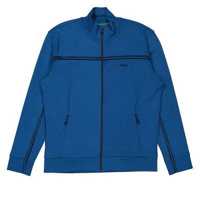 BOSS Mens Tracksuit Top Blue Full Zip Track Jacket With Logo - Skaz 1 Size XL - Image 1 of 4