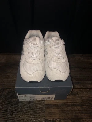 New Balance 574 ID574EVM Toddler Gray White Lace Up Athletic Shoes Size 7c - Image 1 of 4