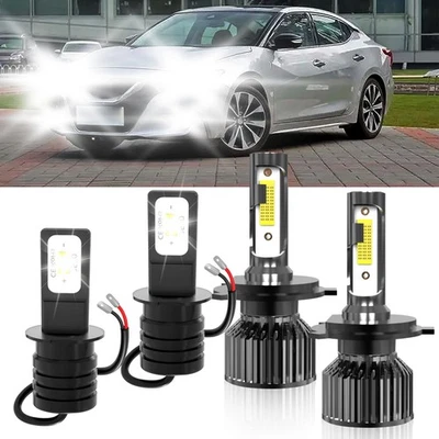 Faro LED haz alto/bajo para Nissan Máxima 2000-2001 + bombillas antiniebla 6000K Foto 1 de 4