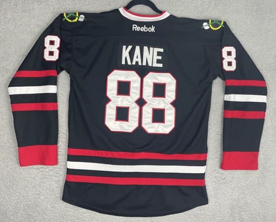 VTG Reebok CCM Authentic Jersey Patrick Kane #88 Blackhawks Mens 48 Black Strap - Image 1 of 4