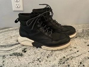 Timberland MCTR moc toe black boots Men size 10 Black Leather Shoes - Picture 1 of 11