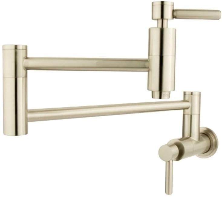 Elements Of Design ES810 Nickel Wall Mounted Pot Filler With Metal Lever Handles - Image 1 of 1
