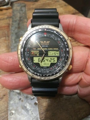 Vintage Citizen C080-088611 Wingman Mens 100M Mens Pilot Watch Nice!!! - Image 1 of 4