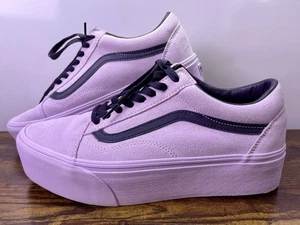 VANS Old Skool Stackform Platform Suede Lavender Shoes Women's 11 /Men’s 9.5 New - Picture 1 of 10