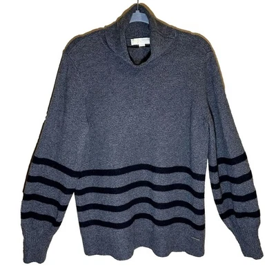 Женские Michael Kors серый черный водолазка туника свитер шерстяная смесь размер L - Изображение 1 из 4