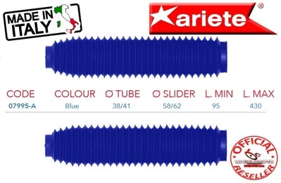 SOFFIETTI FORCELLA ARIETE BLU UNIVERSALE MOTO ENDURO OFF-ROAD 07995 MADE ITALY - Imagen 1 de 4