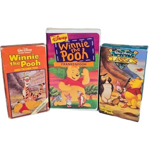 Disney Winnie The Pooh Storybook Classic + Tigger & Halloween VHS Lot 3 Movies - Picture 1 of 8