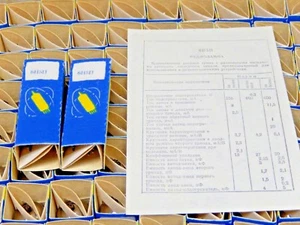 6N5P Russian Audiophile Tubes Double Triode tubes OTK/RHOMBUS NIB/NOS Lot of 2 - Picture 1 of 5