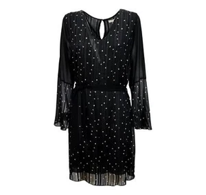 LISA KOTT Women's Dress 4622 Colour Polka Dot Black Lurex Line Curvy Style - Picture 1 of 2