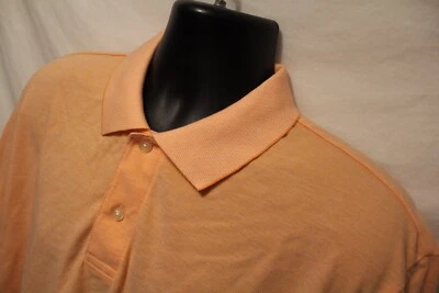 Mens Chaps Orange Natural Stretch 100% Cotton S/S Polo Rugby Shirt Sz XL - Image 1 of 3