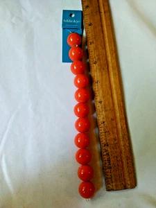 hildie & jo Round Orange Ceramic Bead Strands 11 Per Strand - Picture 1 of 3