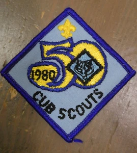 BSA Cub Boy Scouts of America Gauze Back 50 Years Anniversary 1930-1980 Patch - Picture 1 of 1