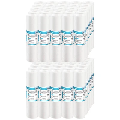 50 Pack 10"x2.5" 20 Micron Sediment Water Filter Cartridge RO Replacement - Image 1 of 4