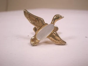 Duck Bird Animal SINGLE Vintage SWANK Cuff Link replacement lost/broken zg70 - Picture 1 of 6