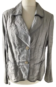 Giacca tuta blazer Bonita taglia 46 grigio chiaro luccicante business - Foto 1 di 7