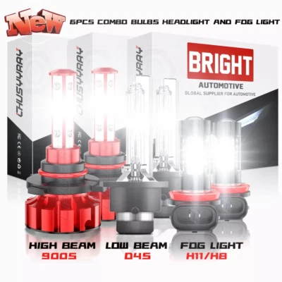 6x Kit de faros HID/LED altos bajos + faros antiniebla para Honda CR-Z 2011-2015 2016 Foto 1 de 4