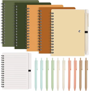 15 Set Small Notebook Journal with Pen Bulk 4.5 * 5.5 Inch Pocket Size Spiral Li - Picture 1 of 12