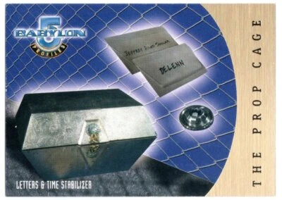 BABYLON 5 1999 SKYBOX PROFILES PC6 THE PROP CAGE INSERT Letters Time Stabilizer - Image 1 of 2