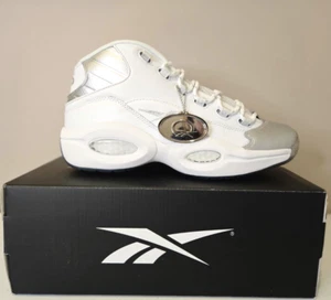 REEBOK Question Mid Anniversary GX8563 White Silver Shoes Iverson Men's Sz 11.5 - Picture 1 of 18