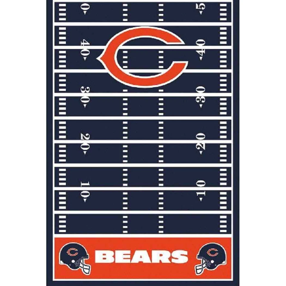 AMSCAN Chicago Bears NFL Pro Football Sports Party Decoration Plastic Tablecover