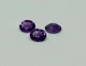 Amethyst oval faceted 10mm x 8mm natural loose stones medium purple colour - Picture 1 of 1