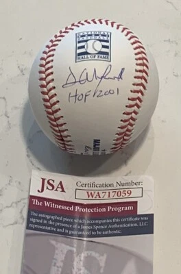 Dave Winfield Padres/ Yankees “HOF 2001” Signed MLB HOF Baseball! JSA # WA717059 - Image 1 of 2
