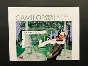 Portugal 2025 - 200 Years Camilo Castelo Branco Birth S/S MNH - Picture 1 of 1